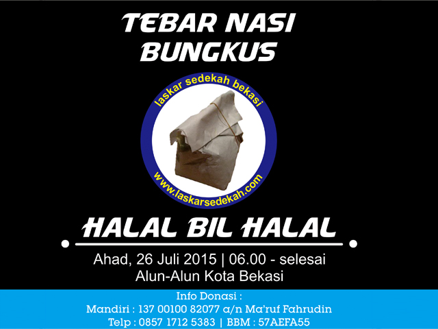 Tebar Nasi Bungkus dan Halal Bil Halal