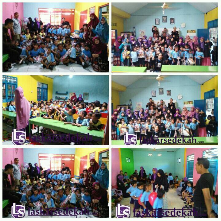 Berbagi 120 Paket Pendidikan bersama Anak-Anak Yayasan Lumba-Lumba