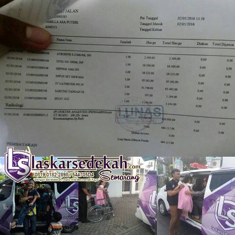 LS Semarang: Membantu dik Nabilla Asa (7 Th) mengalami lumpuh