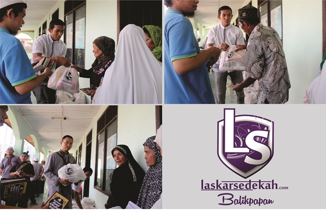 LS Balikpapan Bersama Komunitas Pejuang Sunnah dan DKM Masjid Namirah Berbagi Paket Sembako