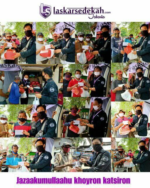 LS Jakarta : Tebar Nasi Bungkus (TNB) “Sang Pengayuh Rezeki” di wilayah Teluk Gong, Pejagalan, Jakarta Utara | Ahad, 12 April 2020