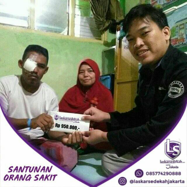 LS Jakarta : Eksekusi Sedekah – Santunan Orang Sakit untuk Suaminya Bu Nurhaliza yang akan Operasi Mata Sebelah Kiri di Rumah Singgah RSCM Jakarta| Ahad, 22 Desember 2019
